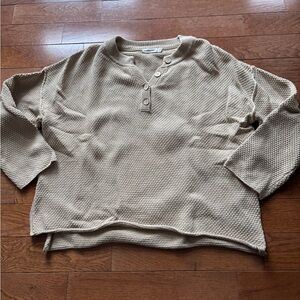 Mod Ref Beige Henley Sweater